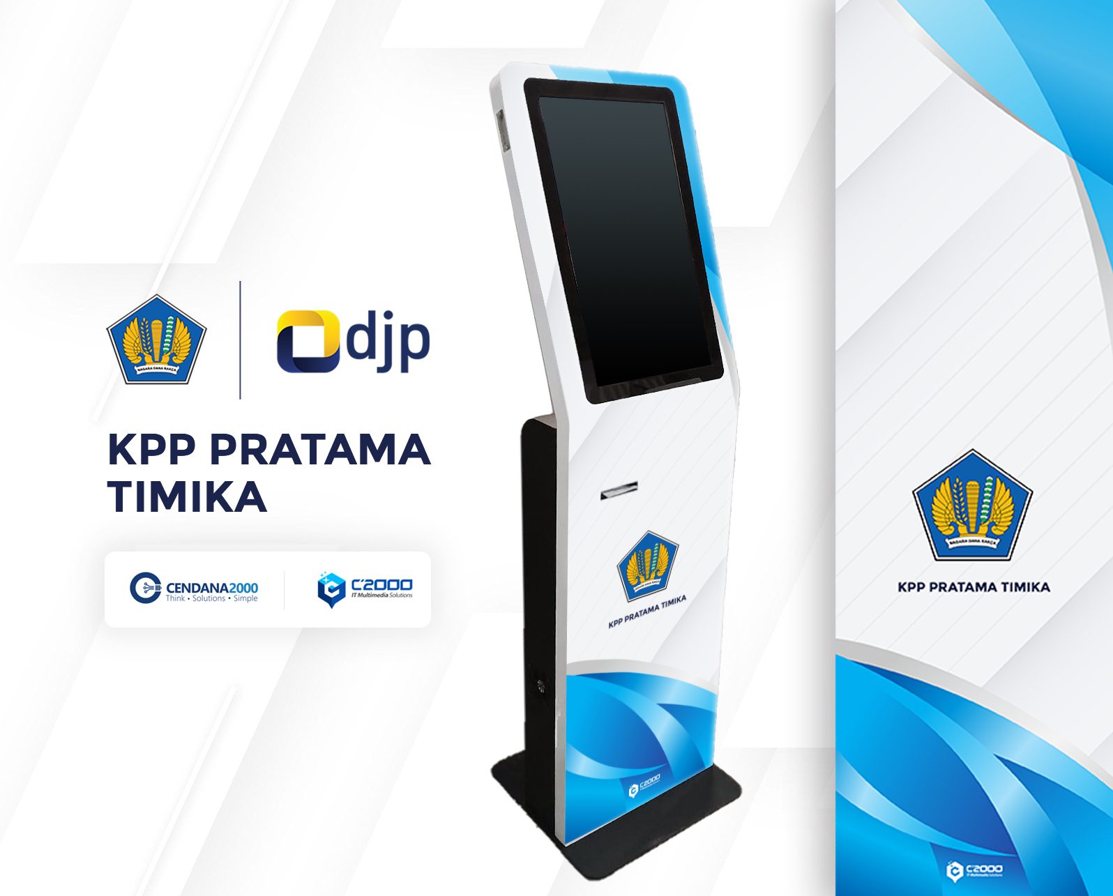 Mockup Desain KiosK Antrian KPP Pratama Timika (Varian 01)